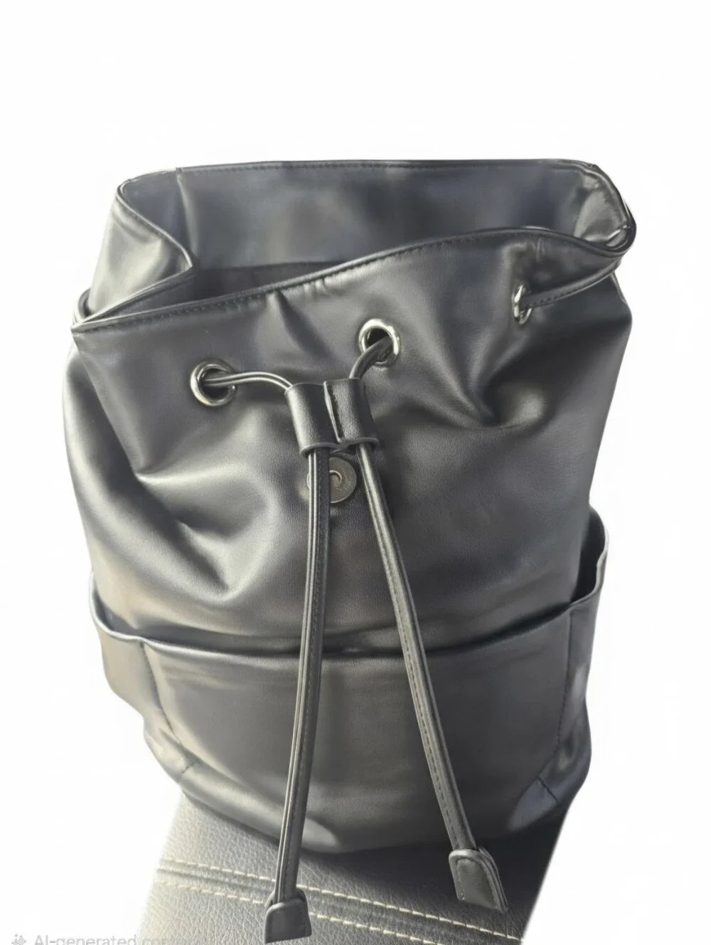 Urban Originals Splendour Vegan Leather Backpack - Black Minimalist Daypack